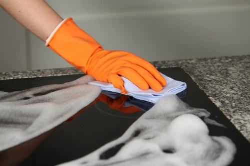 Professional upholstery cleaning in Plaistow on a fabric sofa