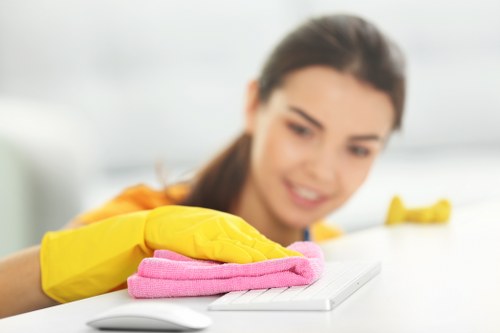 Staff responding to a carpet cleaning safety incident
