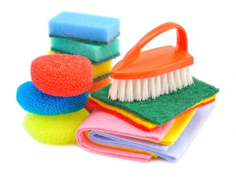 Upholstery and carpet cleaning service in progress